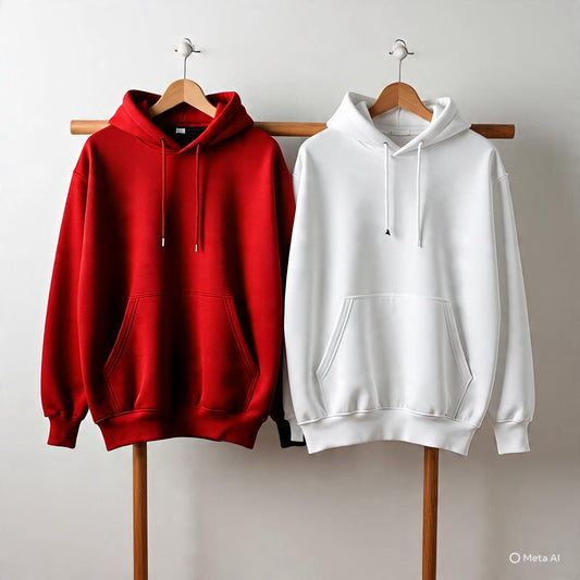 Combo of two Stylish Unisex solid Hoodies best for winters