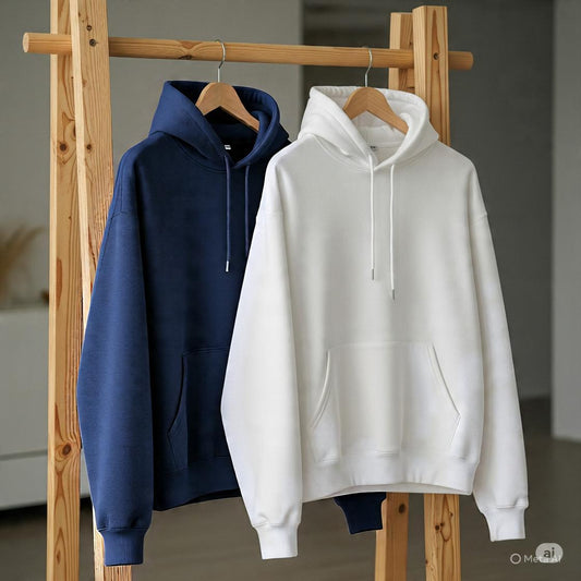 Combo of two Stylish Unisex solid Hoodies best for winters