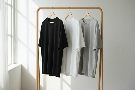 Premium Oversized T-Shirt Combo (Pack of 3) - Black, White, Grey