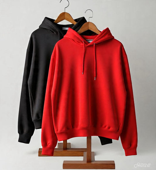 Combo of two Stylish Unisex solid Hoodies best for winters